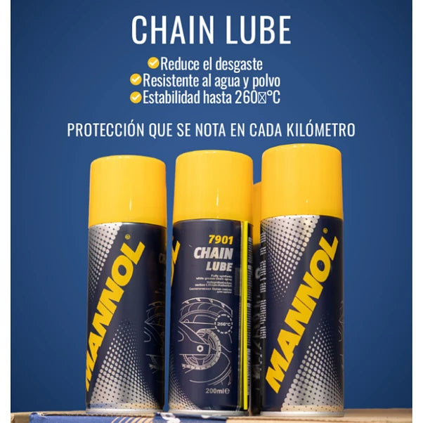 Lubricante de Cadena Sintético Blanco MANNOL Chain Lube 7901 – 200 ml