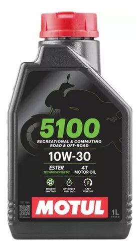 Aceite para motor Motul semi-sintético 10W-30 para moto o cuatriciclo unidad x 1L