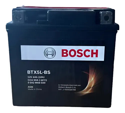 Bateria Bosch Gixxer R15 Fz16 Xr150 (ytx5l) Btx5l-bs 12v 4ah Derecho